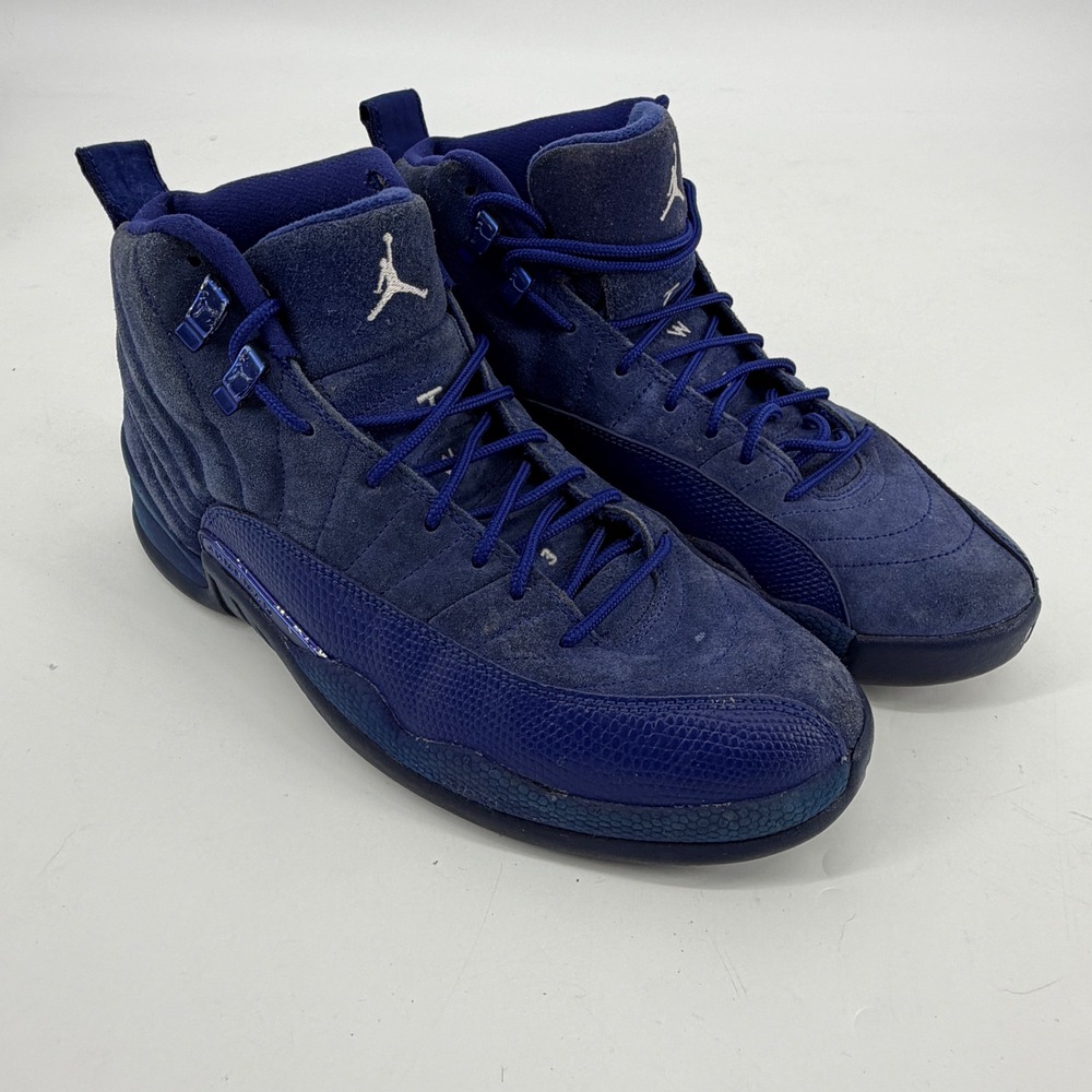 Nike Air Jordan 12 XII Deep Royal Blue Suede 2016 Men's 9.5 130690-400